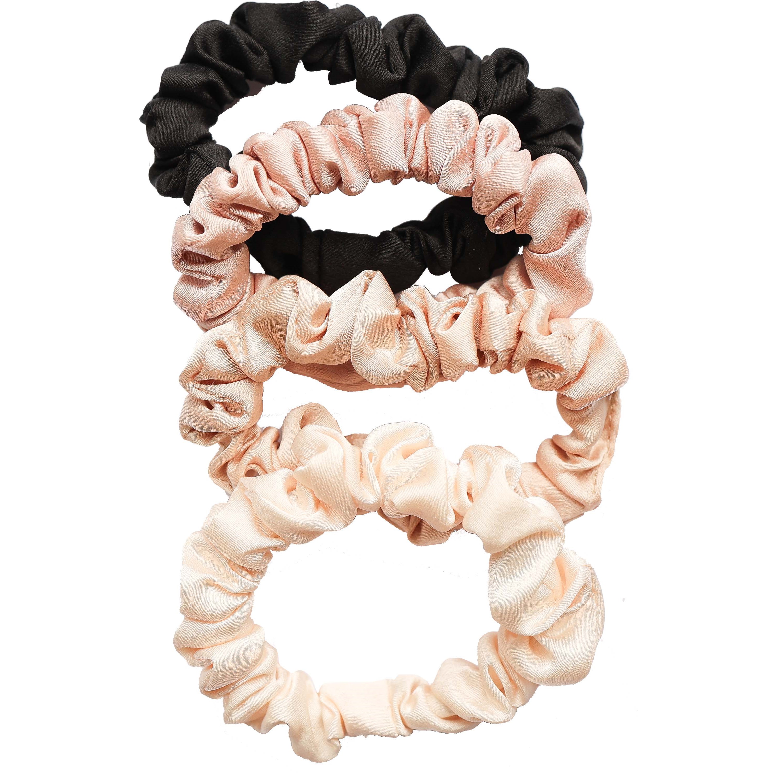 Dazzling Scrunchies 4 pcs Black/Beige