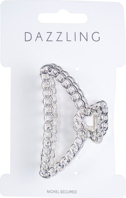 Dazzling Colored Hair Clip Silver