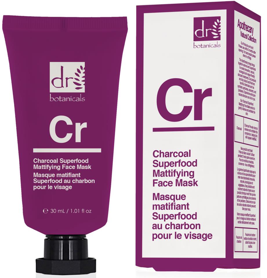 Dr Botanicals Charcoal Superfood Mattifying Face Mask 30ml ( Travel Pack )