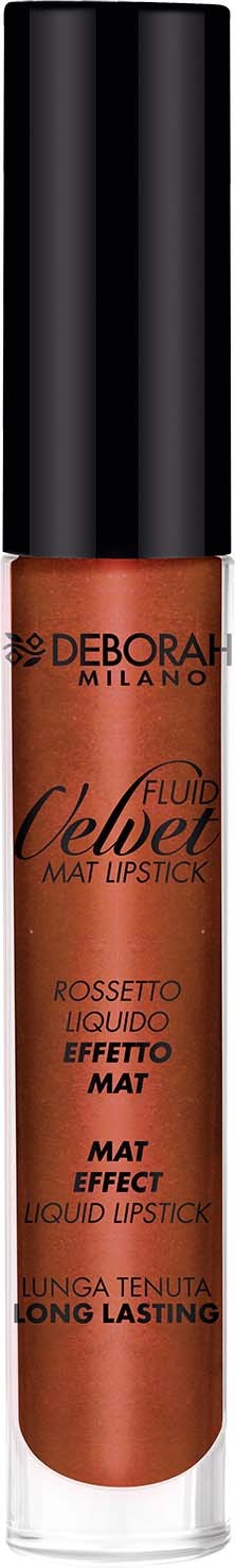Deborah Milano Fluid Velvet Mat Lipstick – Nr. 19 Light Mauve, Matte, Feuchtigkeitsspendend, 4,5 G