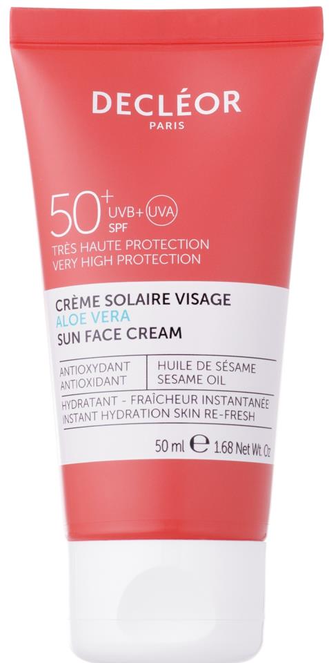 Decleor Aloe Vera Sun Face Cream Spf 50+