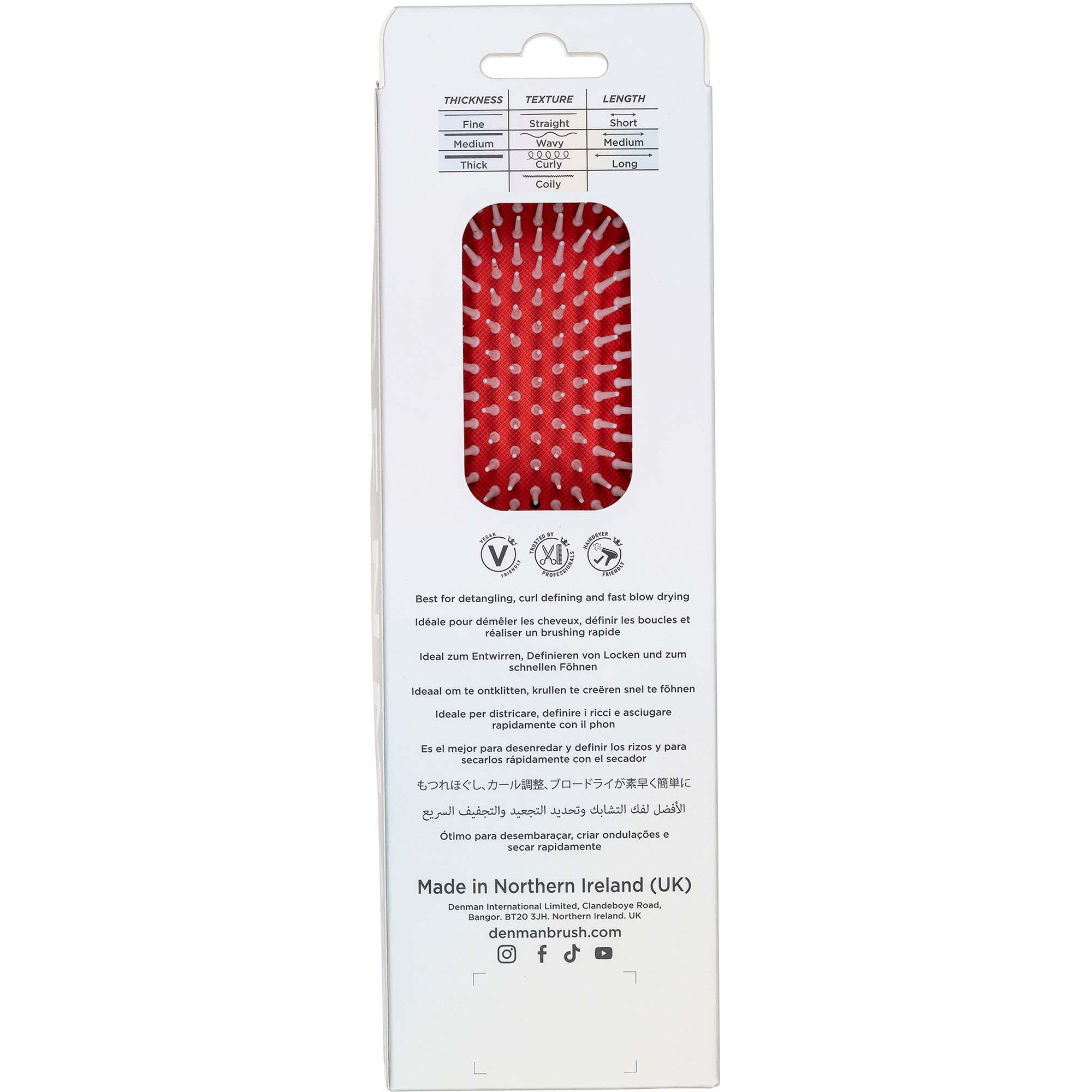 Denman Deluxe D38 Power Paddle Brush Blue Belle Blue Belle (obrázok 10)