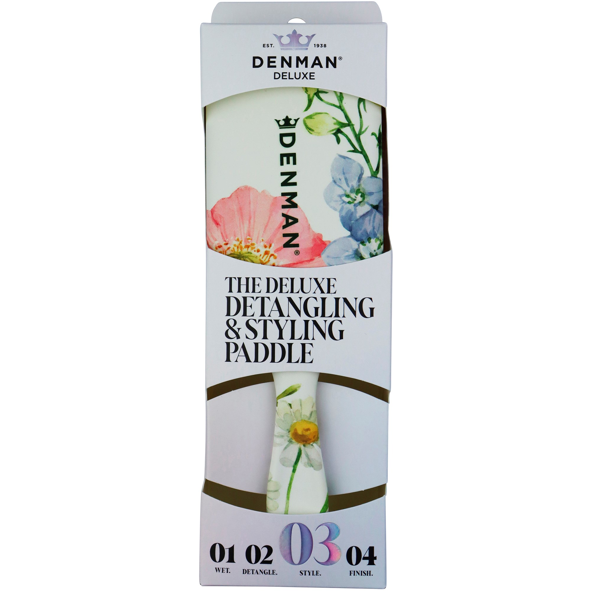 Denman D38 Power Paddle Brush Floral Fantasies (obrázok 3)