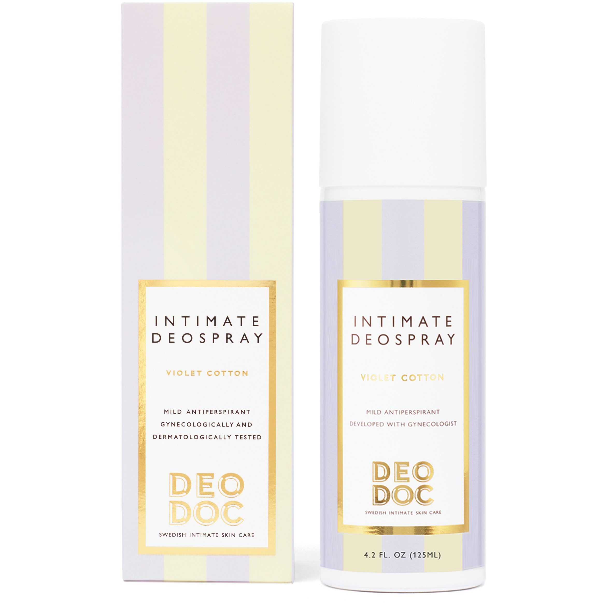 DeoDoc Violett Cotton Intimate Deospray 125 ml billede