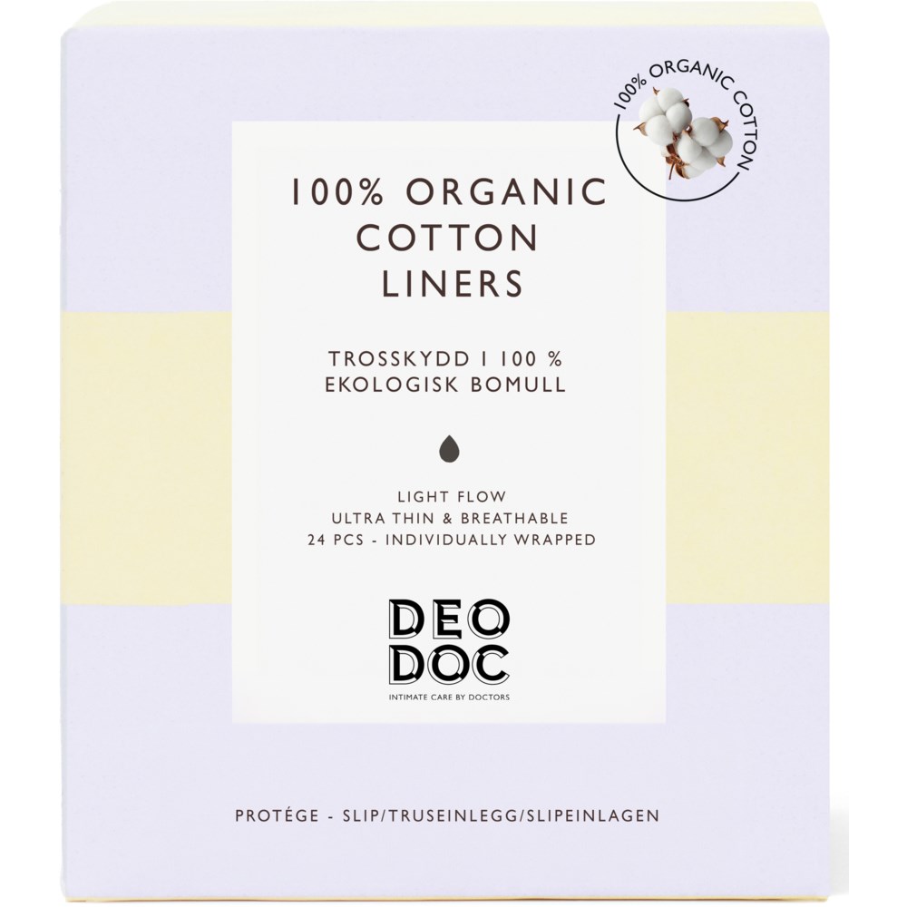 DeoDoc DeoDoc Liners Organic Cotton Individually Wrapped 24 st