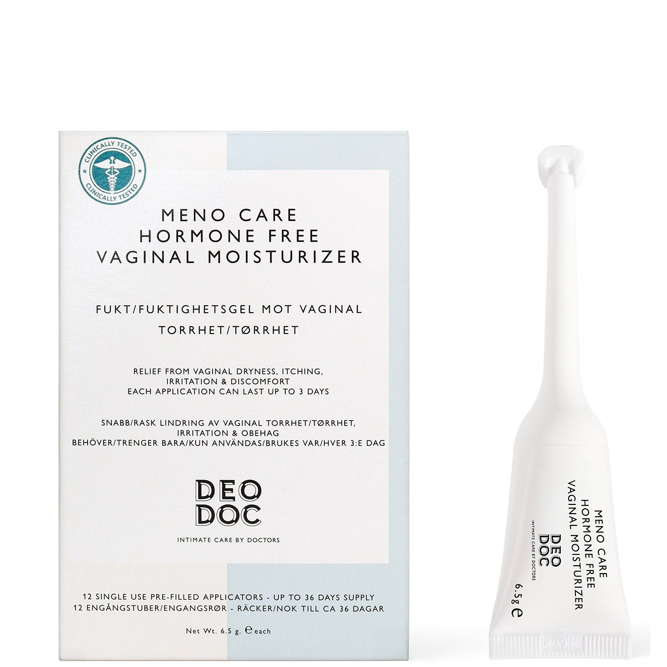 DeoDoc Meno Care Hormone Free Vaginal Moisturizer 12 stk