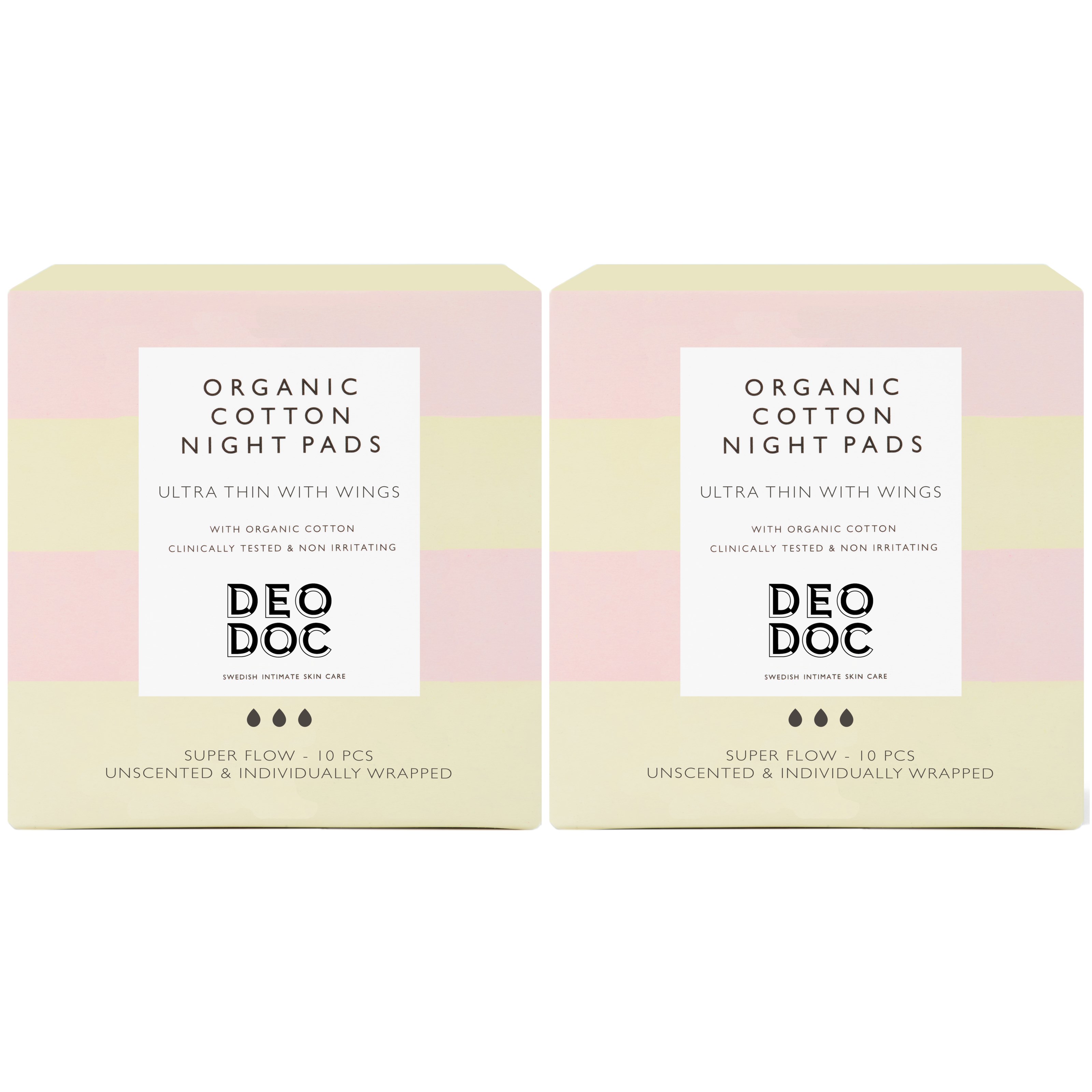 DeoDoc Organic Cotton Night Pad 2 pack