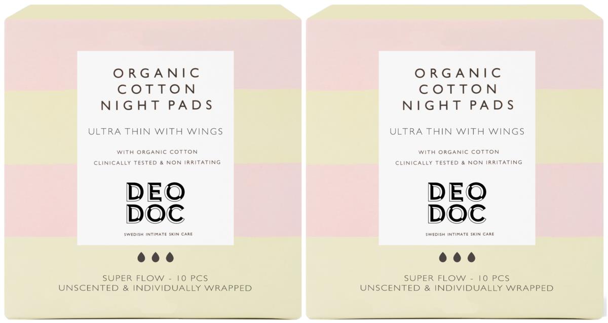 DeoDoc Organic Cotton Night Pad 2 pack