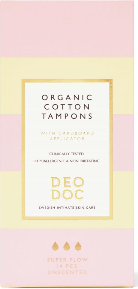 DeoDoc Organic Cotton Tampons Super