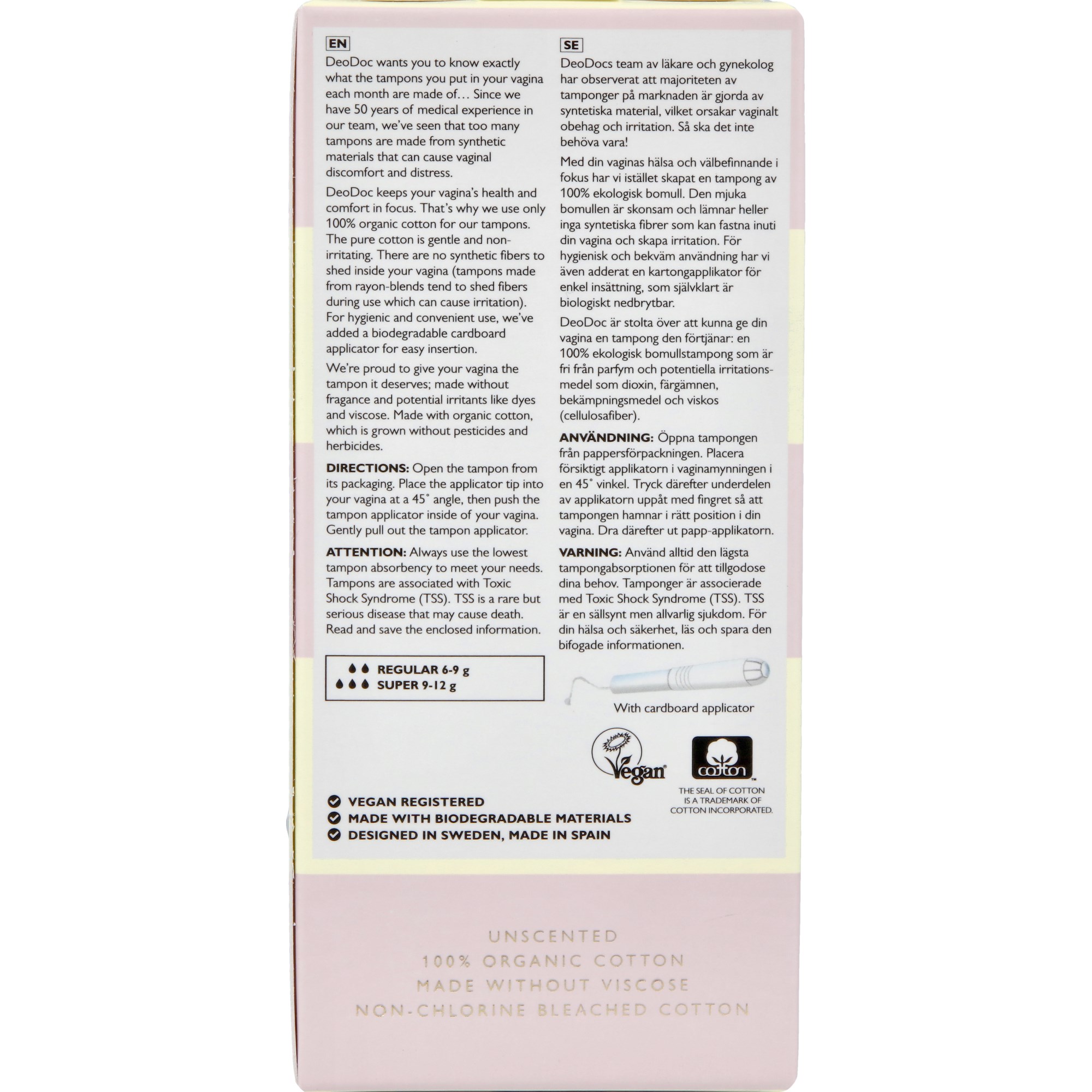 DeoDoc Organic Cotton Tampons Super Flow 14 Pcs L (obrázok 5)