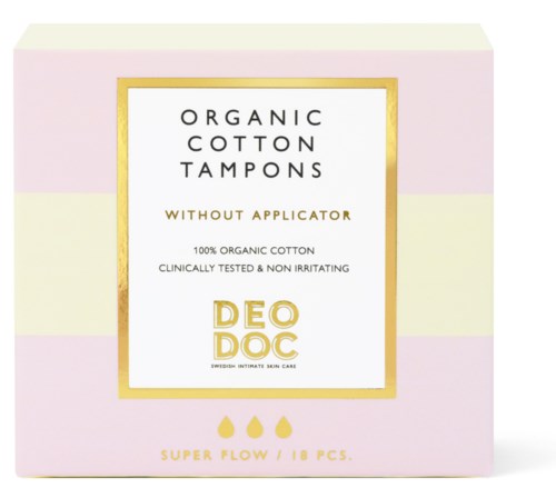 DeoDoc Cotton Tampons Without Applicator Super L