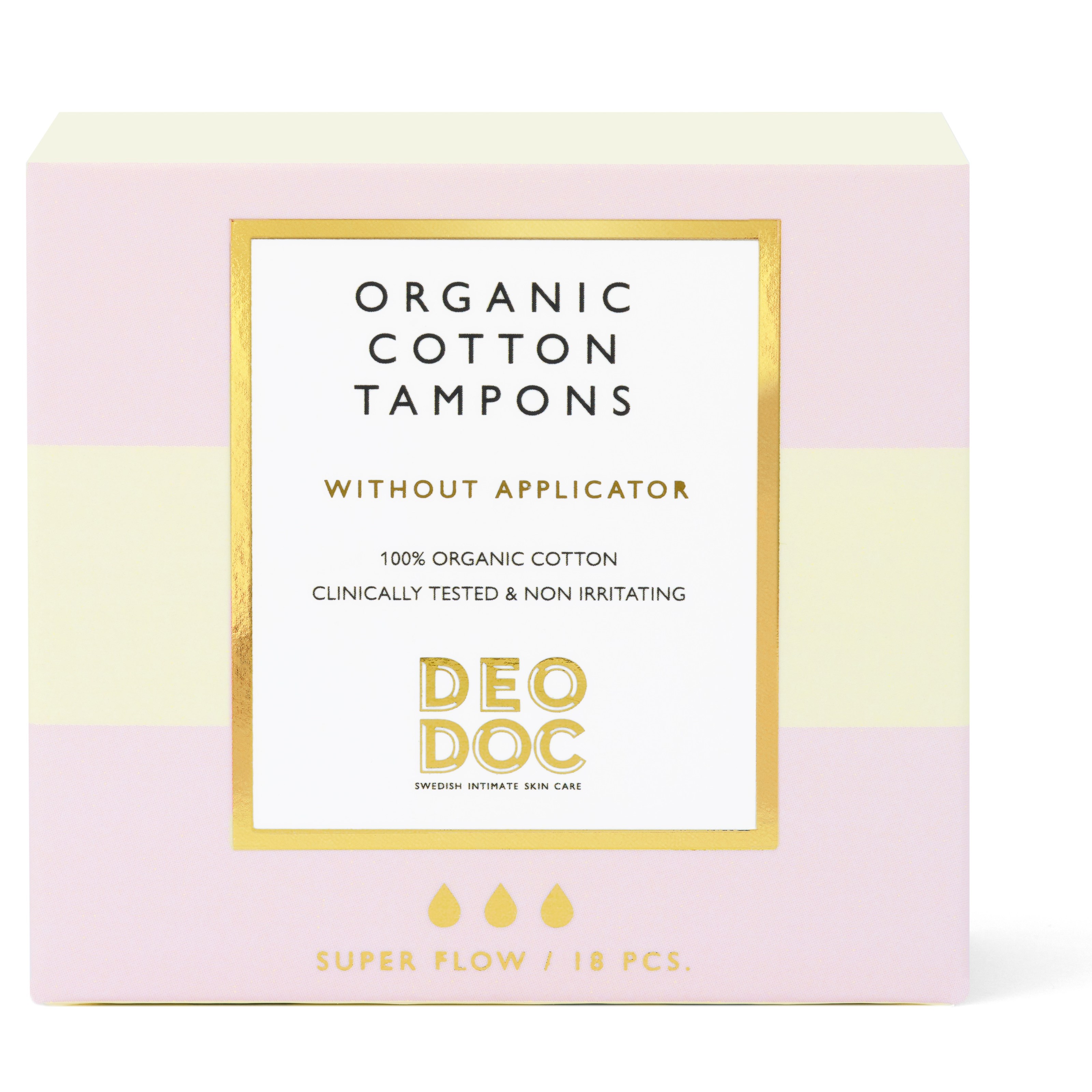 DeoDoc Digital Organic Cotton Tampons Super 18pcs