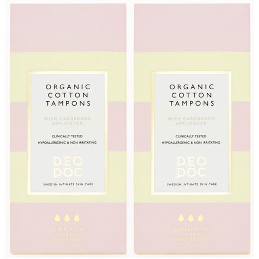 Bilde av Deodoc Organic Cotton Tampons Super 2-pack