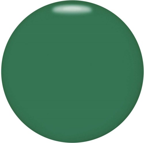 Een grote groene cirkel met een glanzend, glad oppervlak.