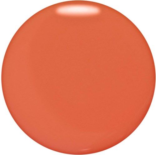 Een ronde, oranje bal met een glanzende witte vlek aan de bovenkant.