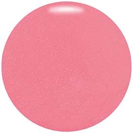 A large pink circle with a textured surface and no other elements.