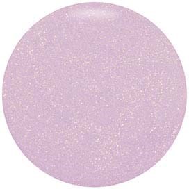 A pink, glittery circle with a sparkling, shiny surface and a soft pastel color.