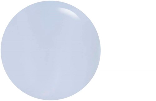 A large, shiny, light blue ball with a reflection on its surface. It is placed on a black background.