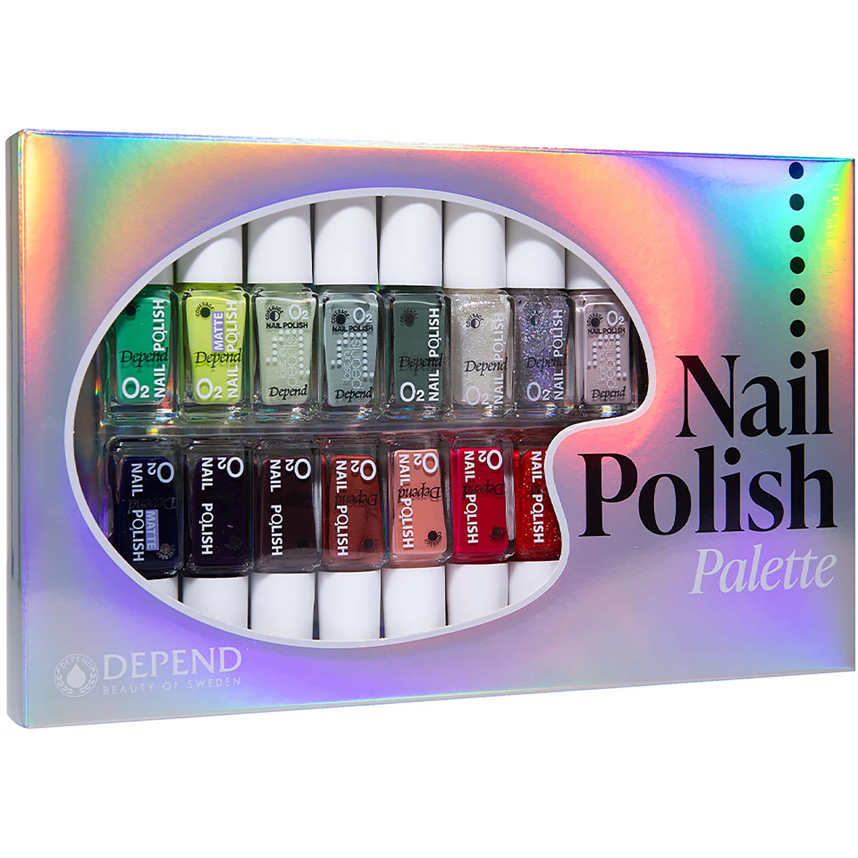 Depend O2 Christmas O2 Nail Polish Palette 15-pack