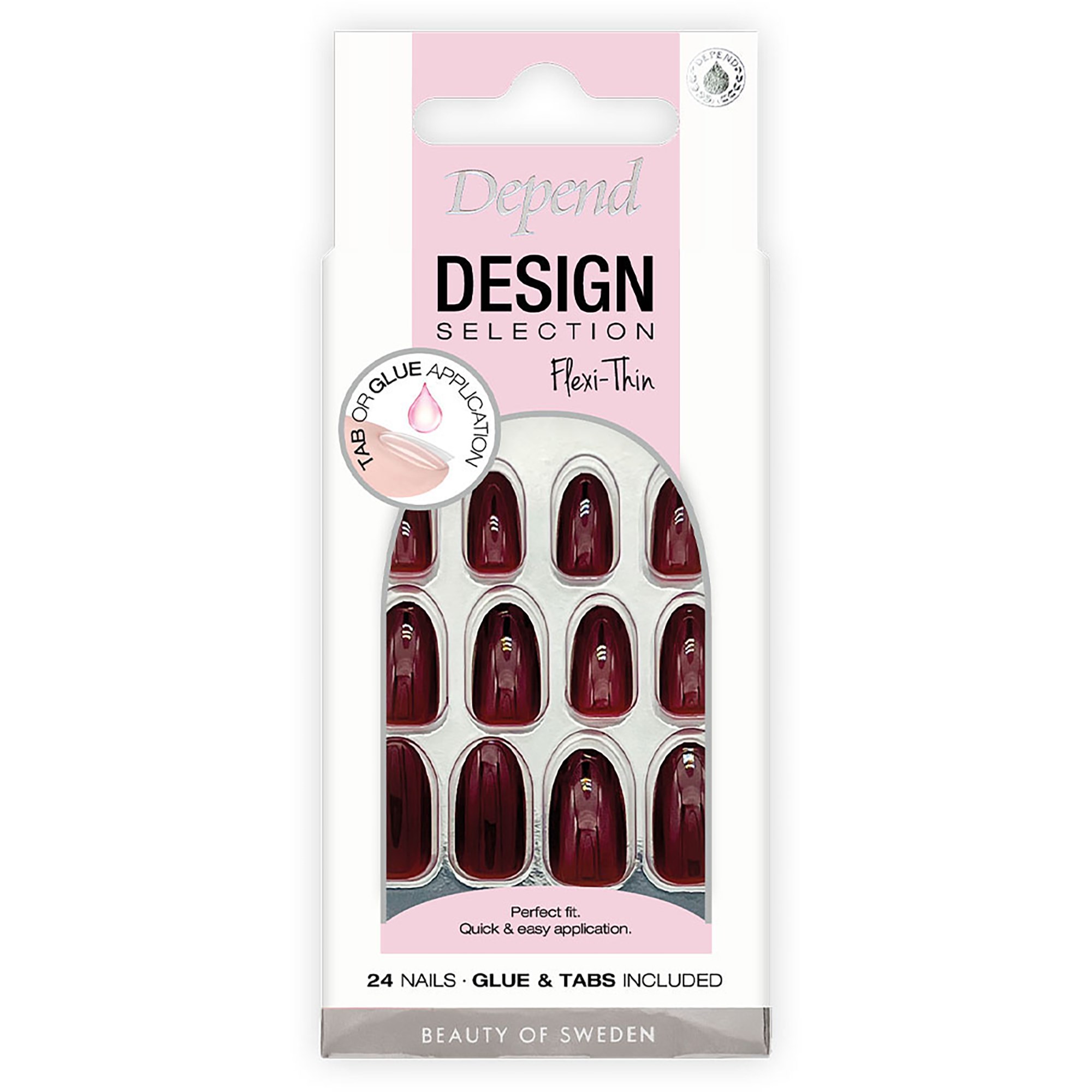 Depend Design Selection Bordeaux Red Medium Oval