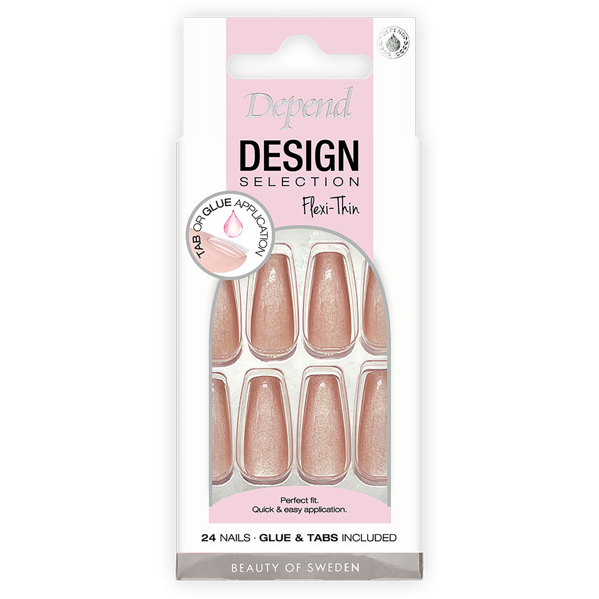 Depend Design Selection Nude Shimmer Coffin