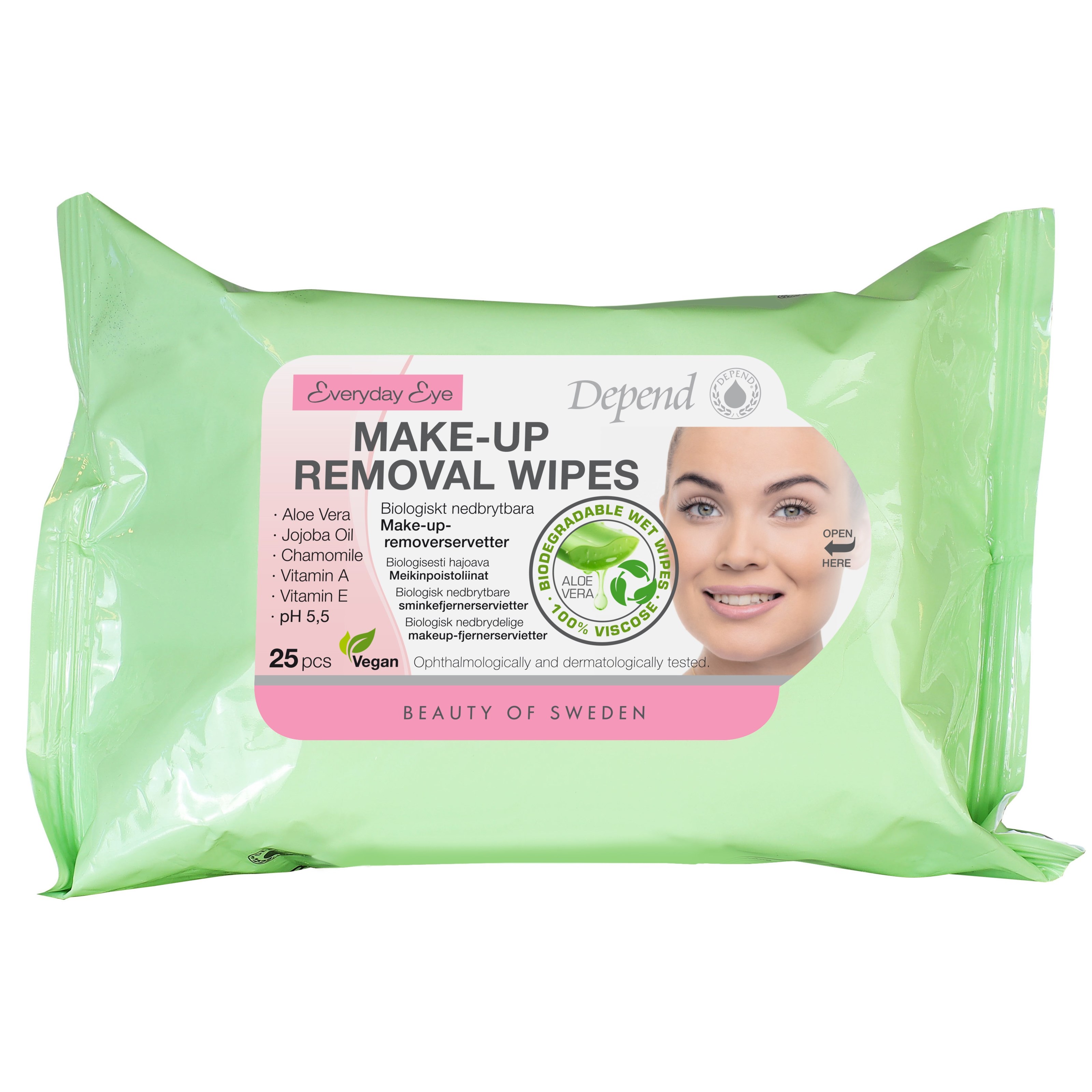 Bilde av Depend Everyday Eye Makeup Remover Wipes