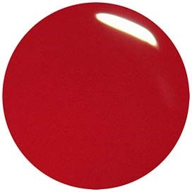 En skinnende rød ball med en klar refleksjon på overflaten.
