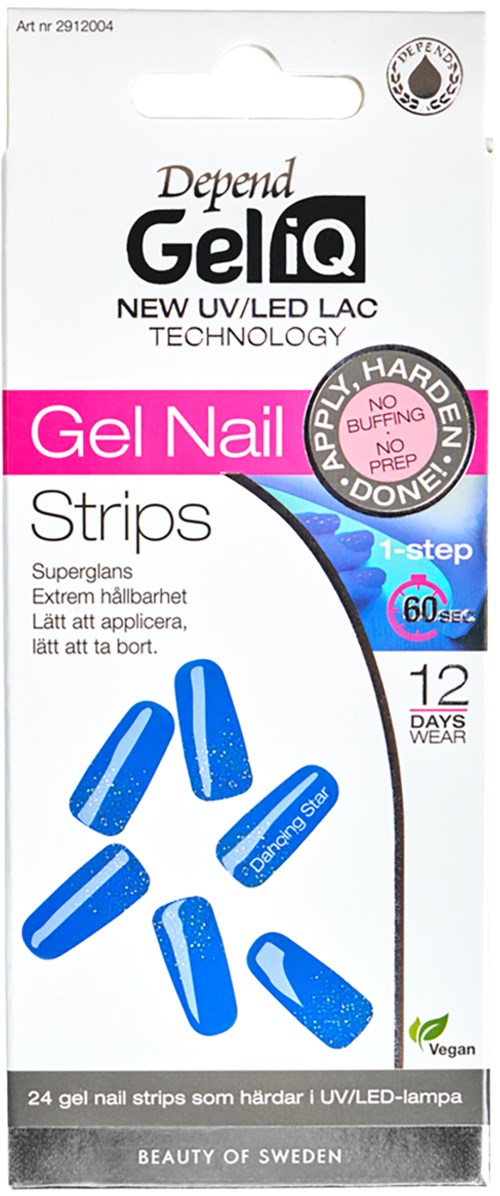 Roze en blauwe gelnagelstrips, 12 dagen draagduur, vegan, gemakkelijk aan te brengen en te verwijderen, langdurig voor nagels.