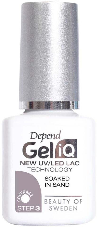 Depend Gel iQ Soaked in Sand