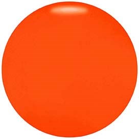 Een heldere oranje cirkel met een glad oppervlak en geen andere details.