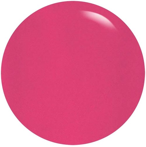 En stor rosa boll med blank yta och en ljusreflex upptill.