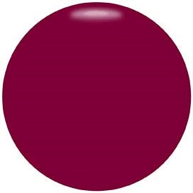 A large, shiny, deep maroon circle with a smooth surface.