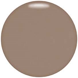 Een glad, rond, beige gekleurd object, mogelijk een knoop of munt.