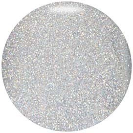 En rund glitteryta med många små glänsande partiklar som glänser i olika riktningar.