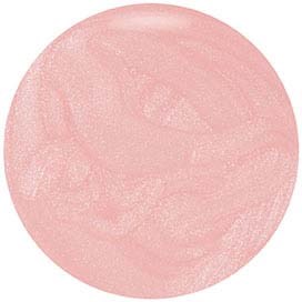 Een roze marmeren cirkel met een glad, spiraalpatroon binnenin.