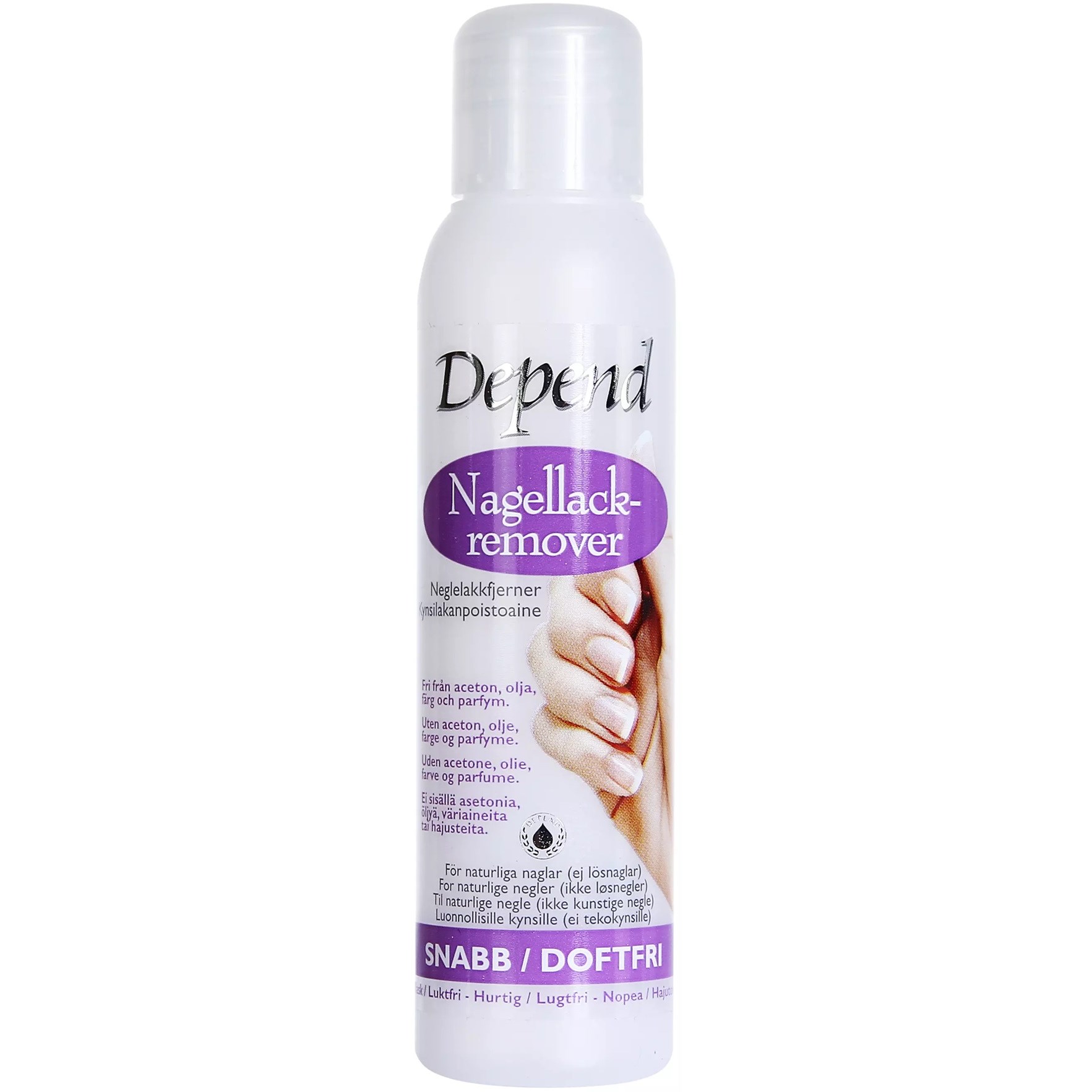 Depend Nagellackremover Snabb/Doftfri 100 ml