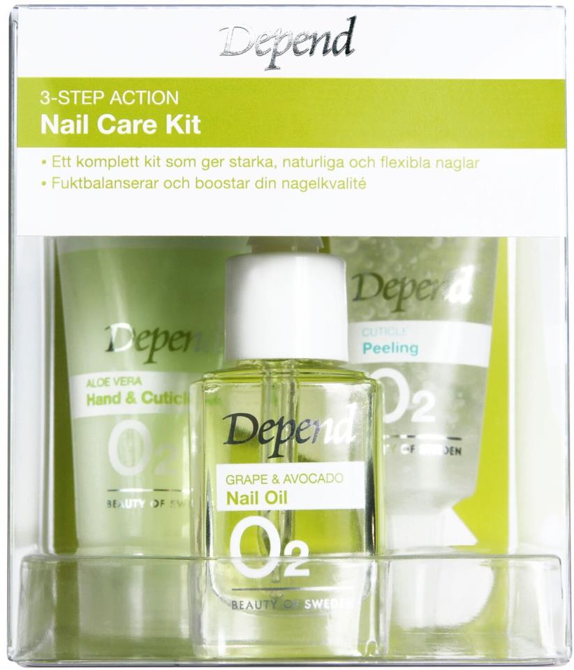 Depend O2 3-Step Action Nail Care Kit