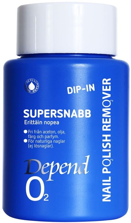 Depend O2 Dip-in Supersnabb Blå 75 ml
