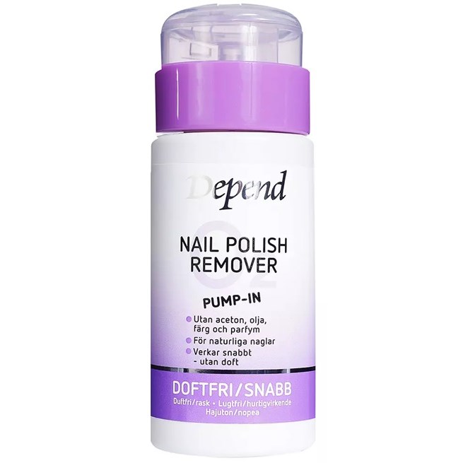 Depend O2 Nail Polish Remover Pump-In Unscented 125 ml