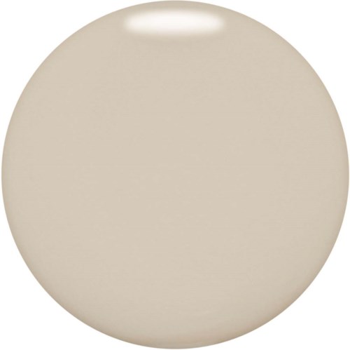 Ett enkelt, runt beige föremål med en glänsande yta. Inga andra viktiga element syns.