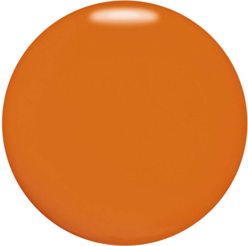 En stor, rund, orange boll med en glansig yta. Inga ytterligare objekt eller detaljer syns.