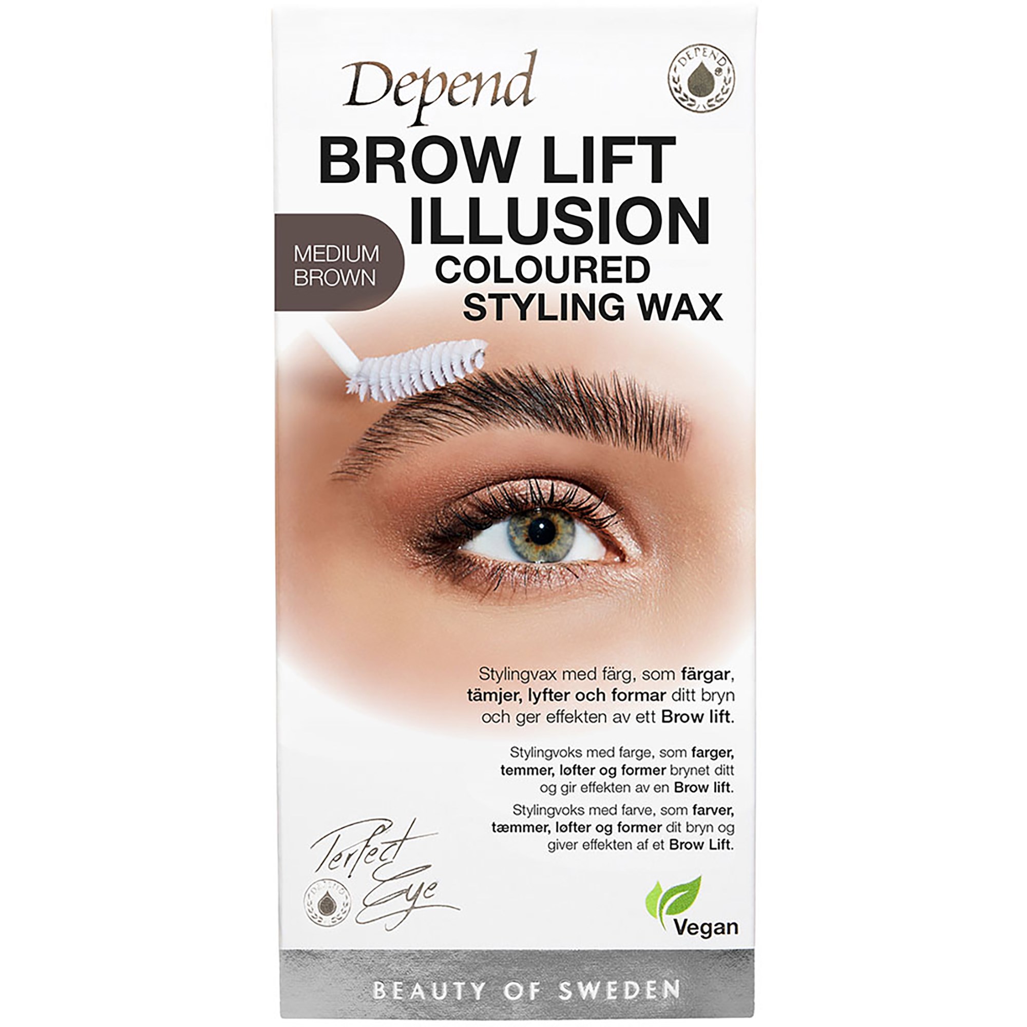 Depend Perfect Eye Brow Illusion Wax Medium Brown billede