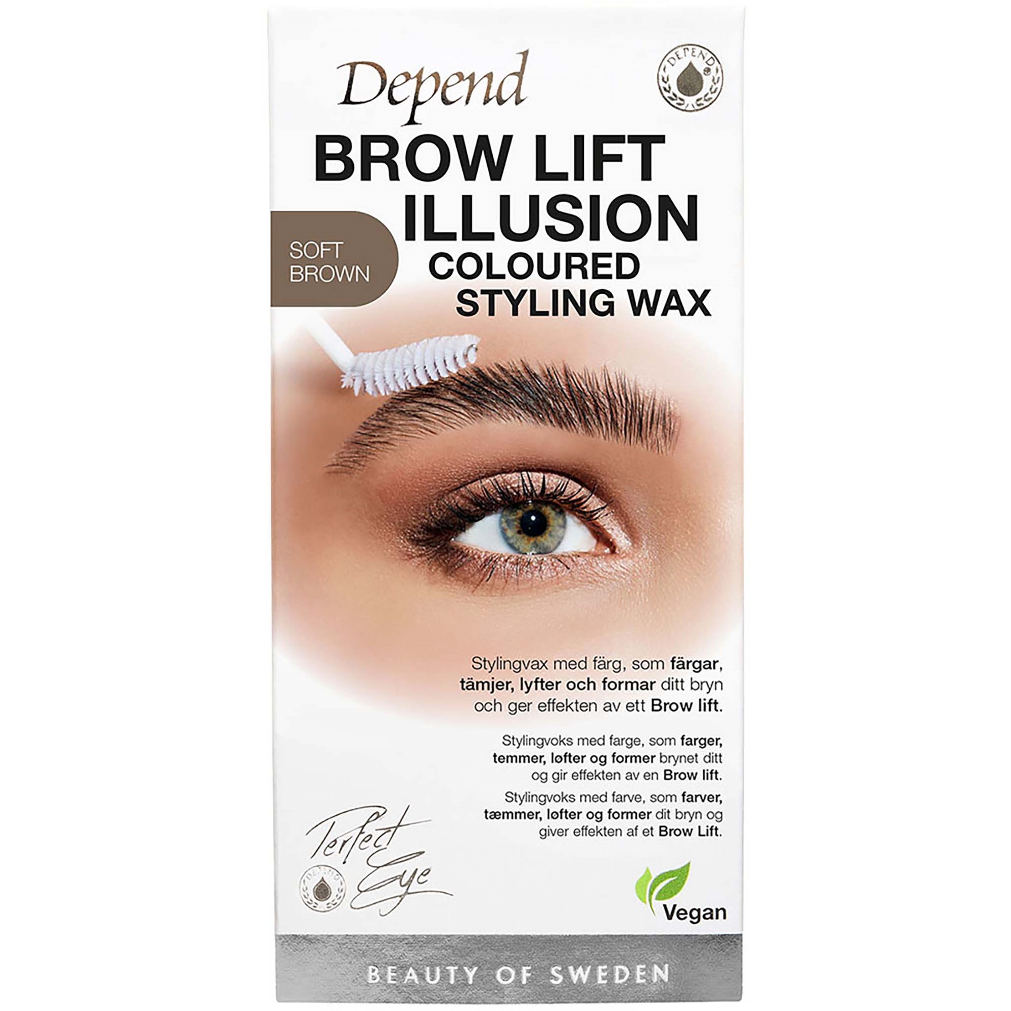 Depend Cosmetic PE Brow Lift Illusion Coloured Styling Wax 5 g - Soft Brown