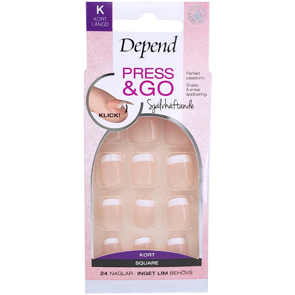 Depend Press & Go French Look Pink Short