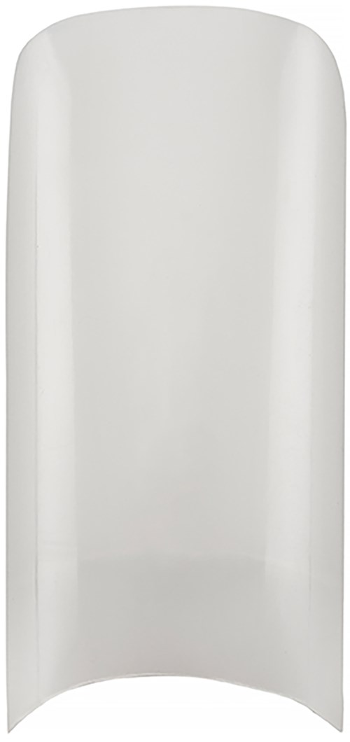 Et højt, hvidt, buet objekt, måske en moderne lampe eller dekorativ genstand.