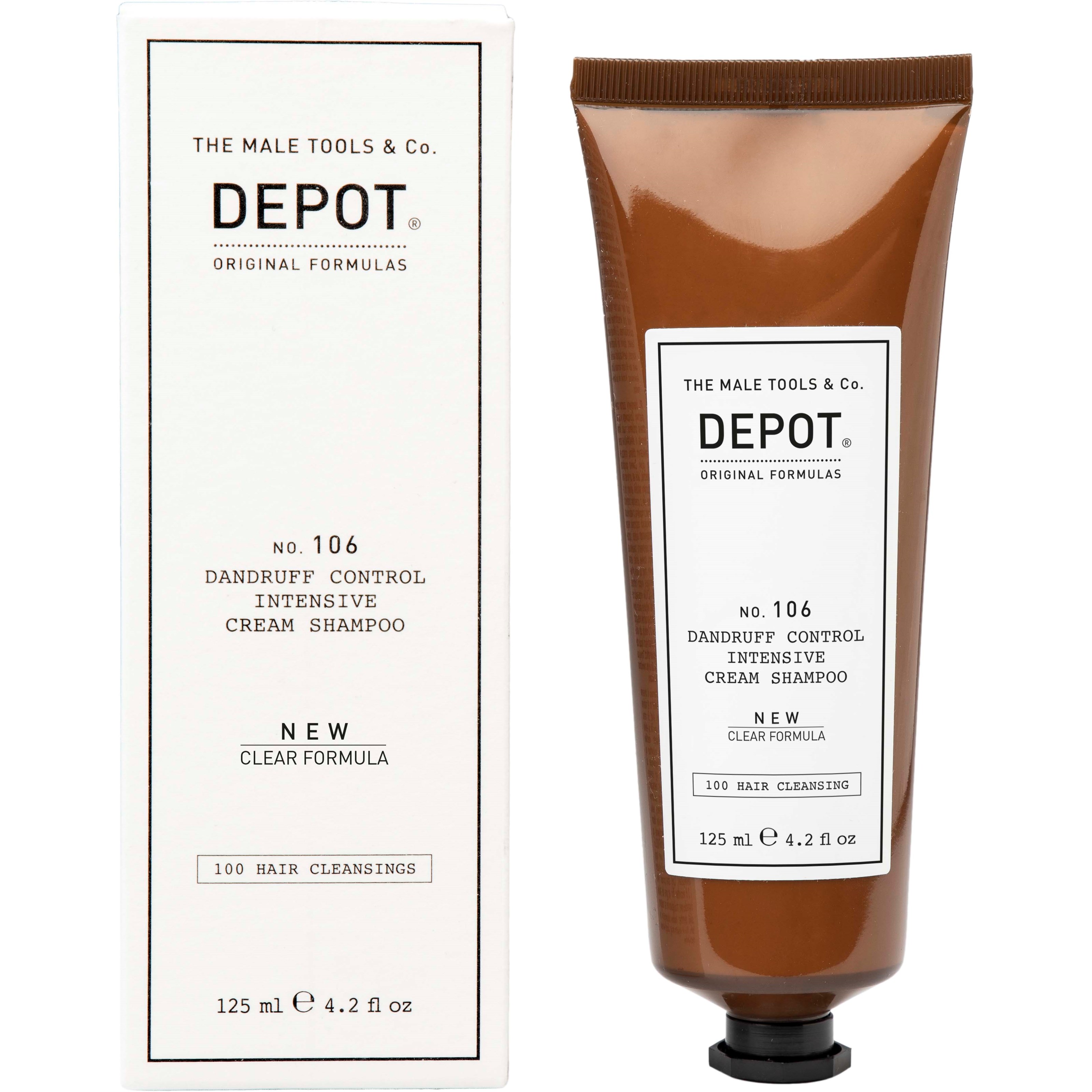 Läs mer om DEPOT MALE TOOLS No. 106 Dandruff Control Intensive Cream Shampoo 125