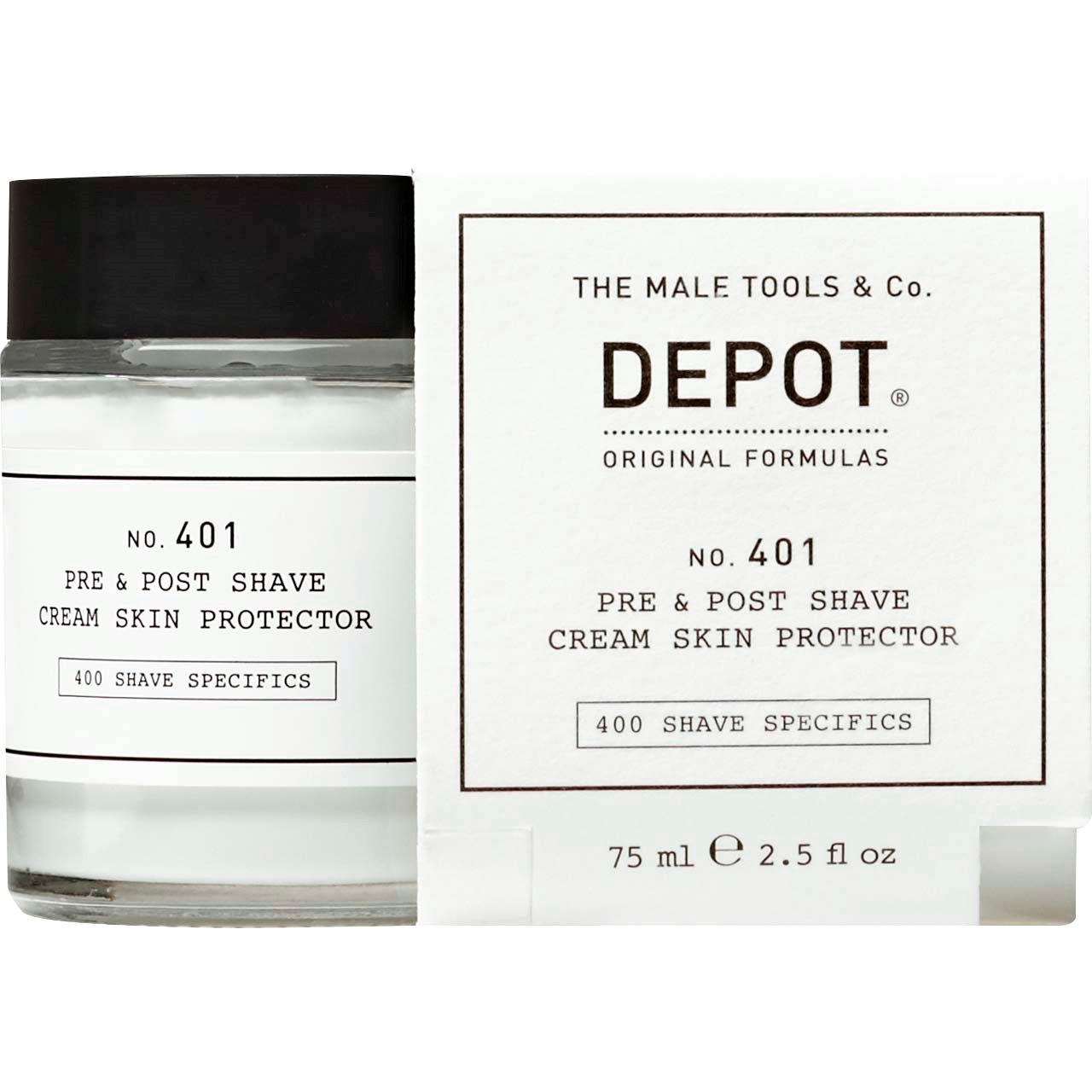 Läs mer om DEPOT MALE TOOLS No. 401 Pre & Post Shave Cream Skin Protector 75 ml