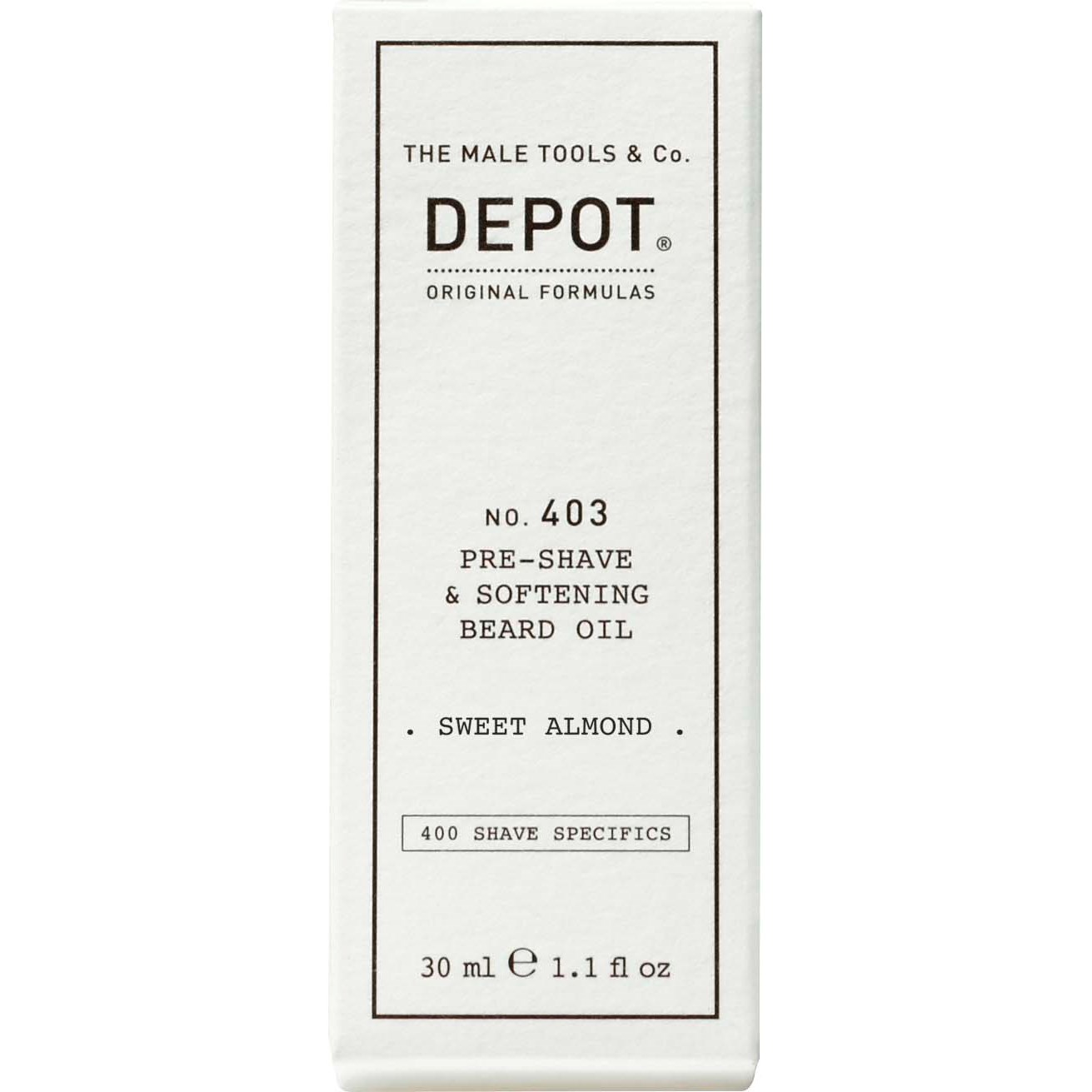 DEPOT MALE TOOLS No. 403 Pre-Shave & Softening Beard Oil Sweet Al billede