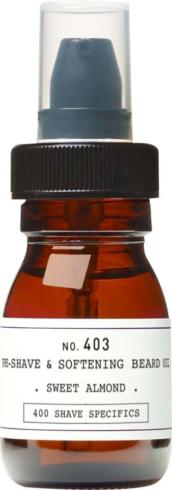 DEPOT MALE TOOLS No. 403 Pre-Shave & Softening Beard Oil Sweet Almond  30 ml
