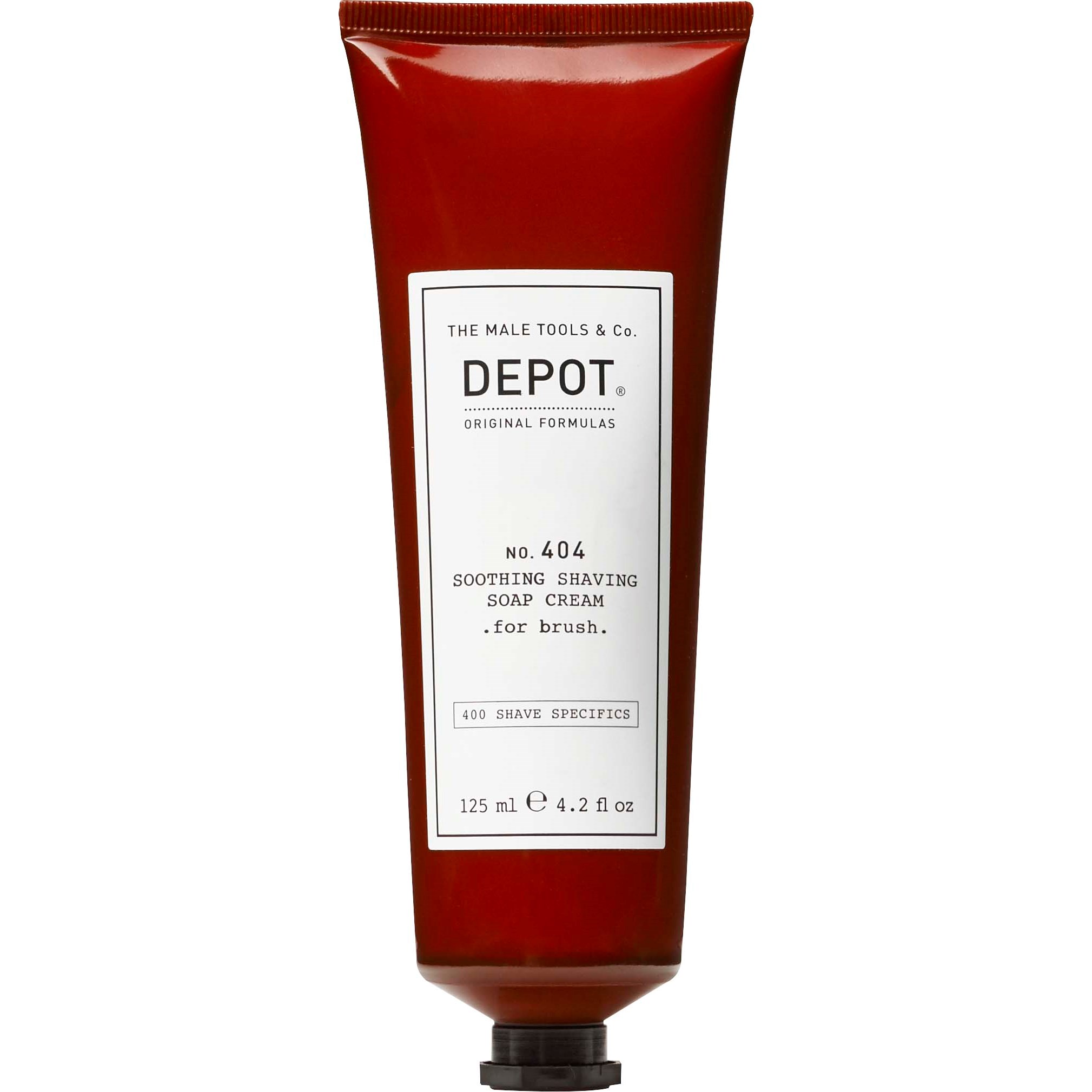 Läs mer om DEPOT MALE TOOLS No. 404 Soothing Shaving Soap Cream For Brush 125 ml